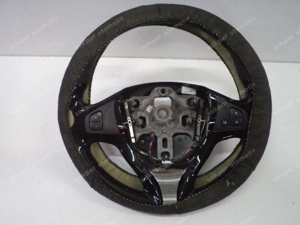 Renault Clio 4 Captur Direksiyon Simidi Deri Parlak Siyah Ambalajsız Ürün YP 484006599R (EE112)