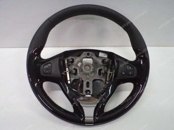 Renault Clio 4 Captur Direksiyon Simidi Deri Parlak Siyah Ambalajsız Ürün YP 484006599R (EE112)