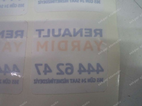 Renault Yardım Etiket Sticker 10'lu Orjinal YP (DB1312)