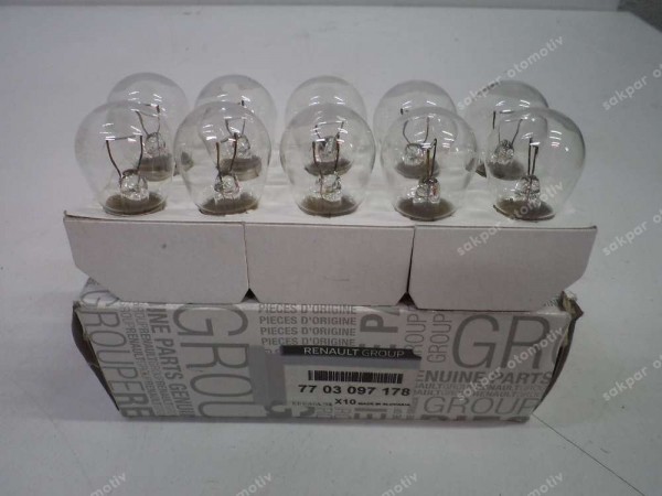 Renault R9 R12 Sinyal Ampulü Orj 7703097178 YP  (AC122)
