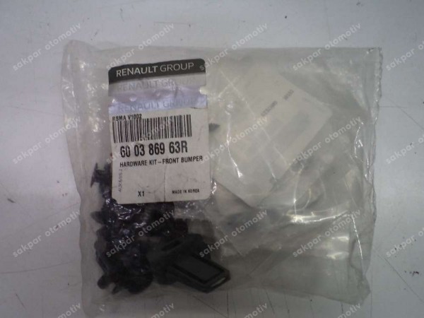 Renault Koleos 2 Ön Tampon Montaj Takımı Agrafı 600386963R YP (DB1311)