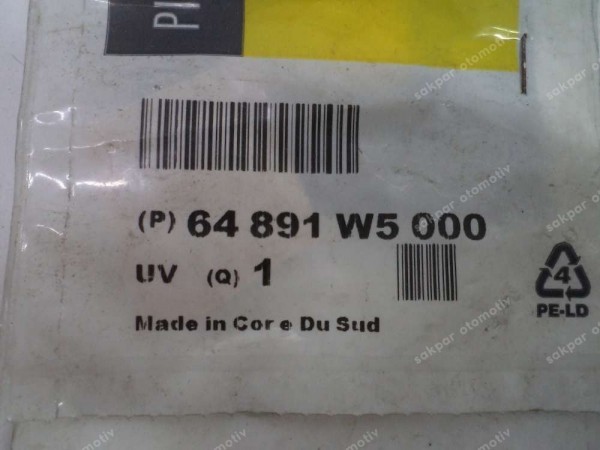 Renault Koleos 2 Podya Yan Delik Klip 64891W5000 YP (DB1314)