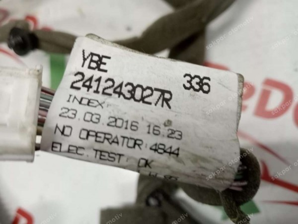 Renault Fluence Sol Ön Kapı Kablosu Tesisatı 241246606R CP HP (ZB124)