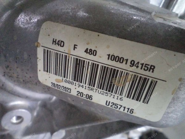 Dacia Jogger 1.0 Tce Motor Komple 100019415R H4DF80 CP (GC110)