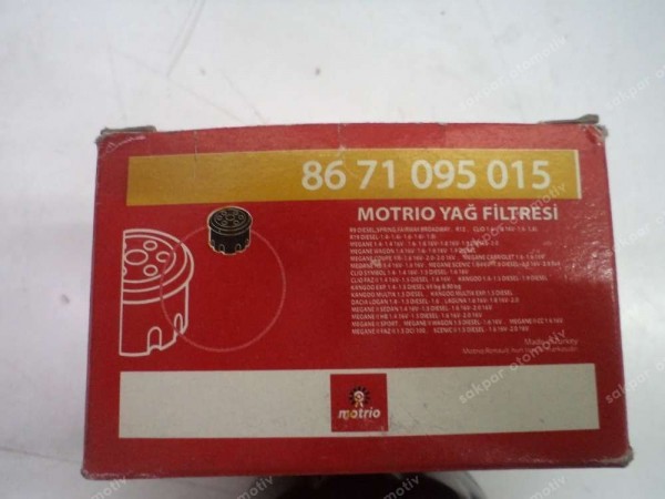 Renault R9 Megane 2 Motrio Yağ Filtresi 8671095015 YP (DC125)