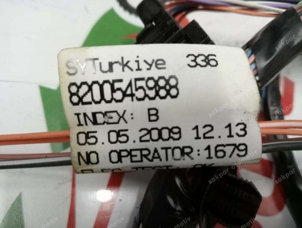 Renault Megane 2 Arka Kablo Demeti İç Tesisat Orj 8200545988 YP (TES2)