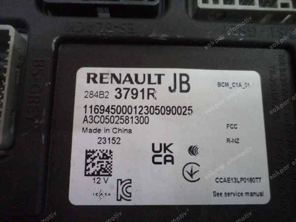 Renault Dacia Uch Beyni Modülü Orjinal 284B23791R YP (GC130)