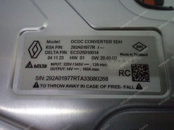 Renault Clio 5 Arkana Hybrid Batarya Orj 291A15636R  292A01977R YP (IA110)