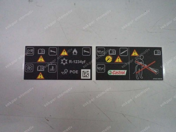 Renault Clio 5 Ön Panjur Etiketi Orjinal 978183030R YP (EC1212)