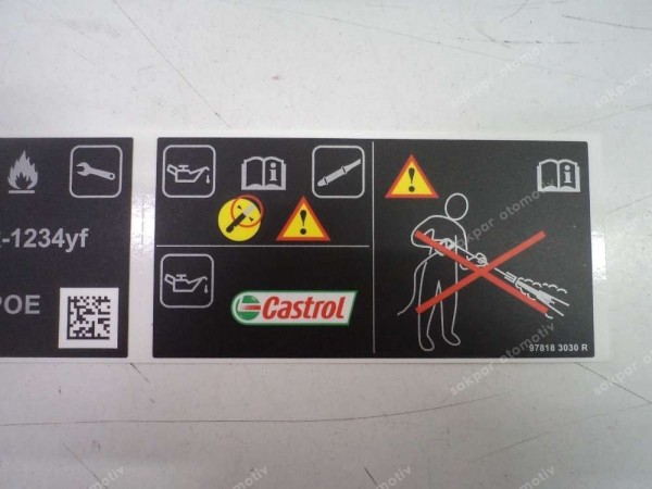 Renault Clio 5 Ön Panjur Etiketi Orjinal 978183030R YP (EC1212)