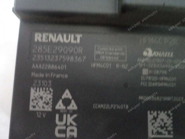 Renault Clio 5 Eller Serbest Beyni Modülü Orj 285E29090R YP (GE130)
