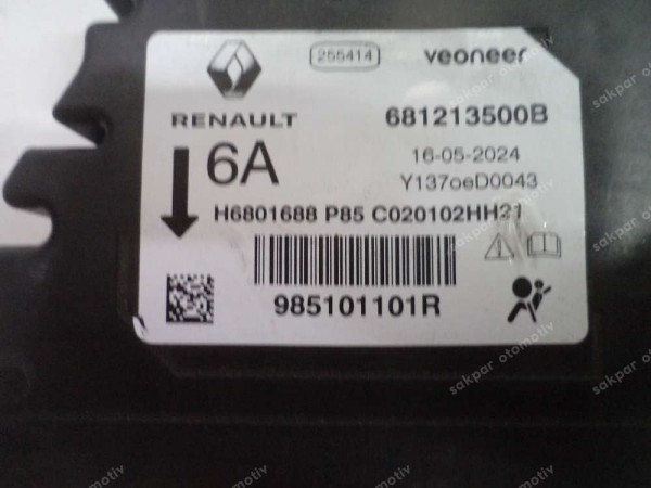 Renault Megane 4 Hava Yastığı Airbag Beyni Modülü Orj 985101101R YP (DE110)
