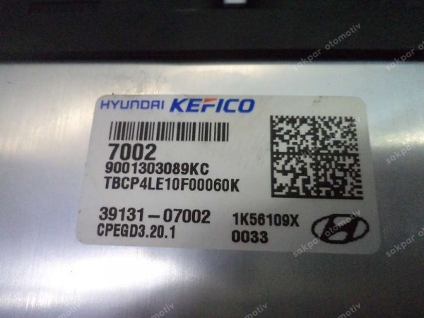 Hyundai İ20 Bayon Motor ECU Beyni Modülü Orj 39131-07002 SP YP (DE122)