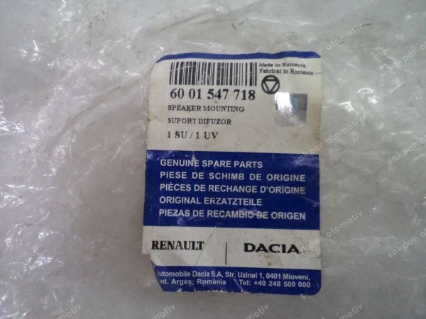 Dacia Logan Hoparlör Yuvası Orj  6001547718 YP (GF125)