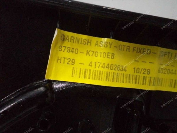 Hyundai İ10 Sağ Arka Bakalit 87840-K7010 YP SP (DD126)