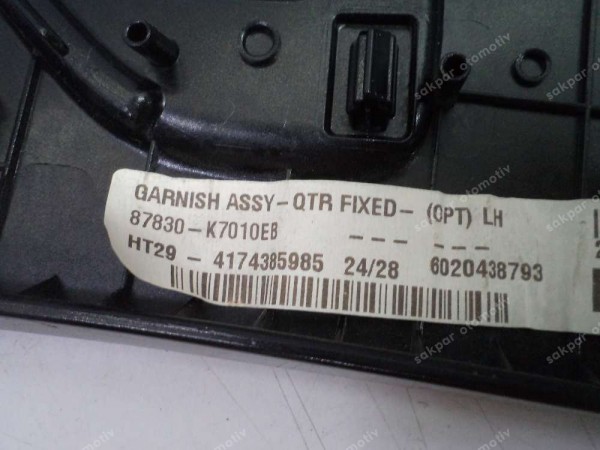 Hyundai İ10 Sol Arka Bakalit 87830-K7010 YP SP (DD126)