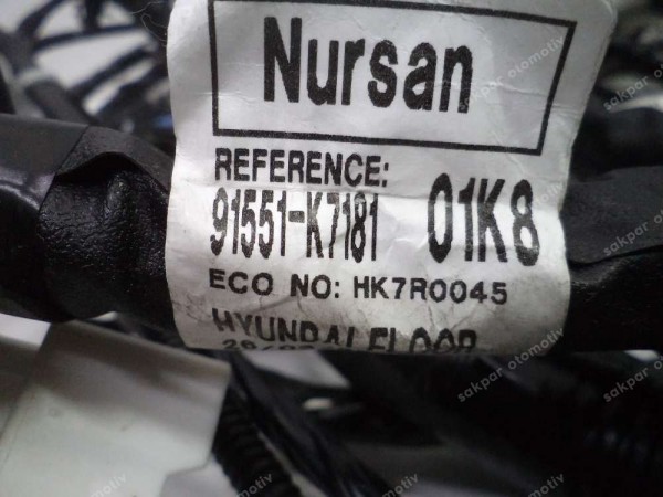 Hyundai İ10 Taban Elektrik Kablo Tesisatı Orj 91551-K7181 SP YP (TES6)