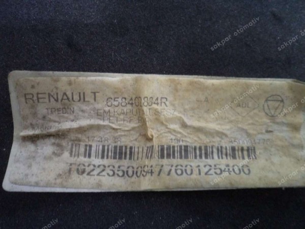 Renault Clio 5 Kaput Keçesi Orj 658402884R CP (4C)
