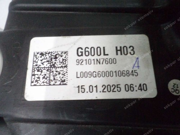 Hyundai Tucson Sol Ön Far Led 92101-N7600 HP CP (AD110)