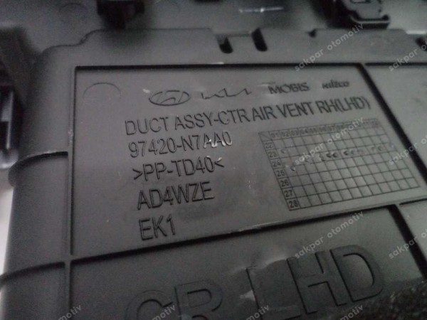 Hyundai Tucson Torpido Çıtası Kalorifer Izgaraları 847Z6-N7AB0 YP SP (AE140)