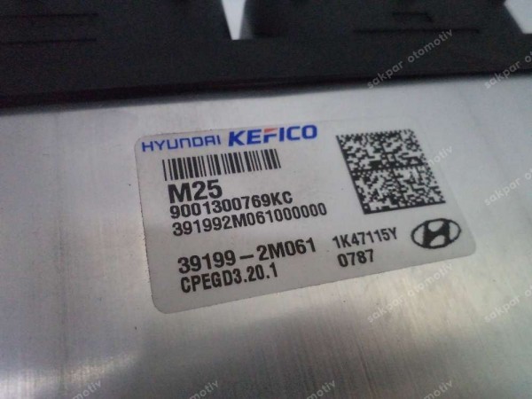 Hyundai Tucson Elektronik Kontrol Ünitesi ECU Beyni 39199-2M061 YP SP (DB1317)