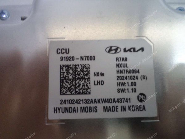 Hyundai Tucson Elektronik Kontrol Ünitesi ECU Beyni Orj 91920-N7000 SP YP (DB1317)