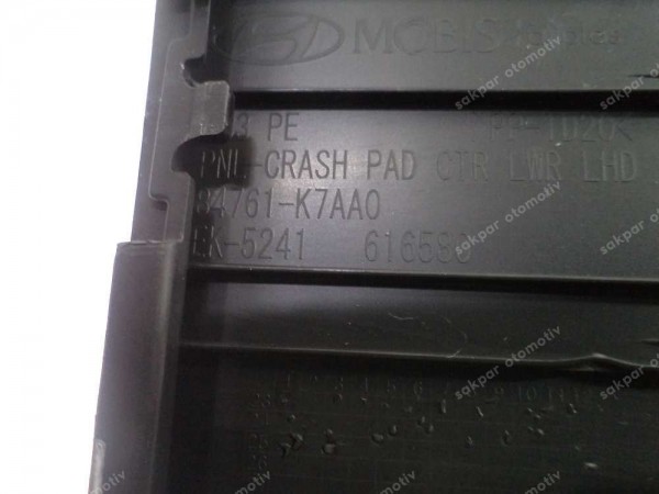 Hyundai İ10 Torpido Bakaliti Orj 84761-K7AA0 SP YP (DB1318)