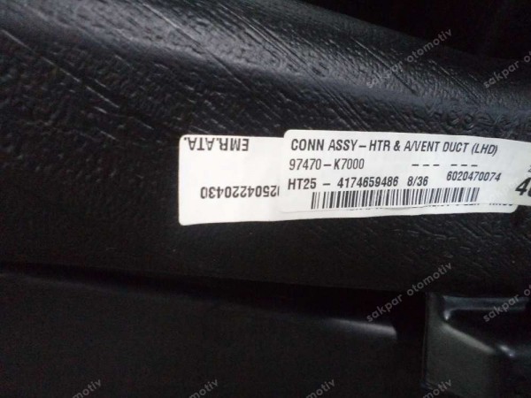 Hyundai İ10 Torpido Göğüs Yolcu Airbag Orj 97470-K7000 SP YP (BE130)