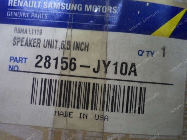 Renault Koleos 2 Sol Arka Kapı Hoparlörü Orj 28156JY10A YP (GF128)