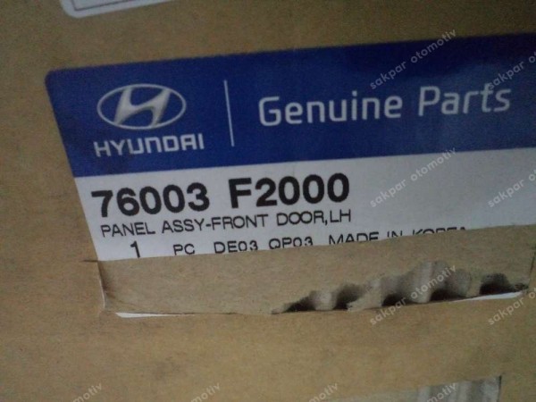 Hyundai Elantra Sol Ön Kapı Orj 76003-F2000 YP (BE110)