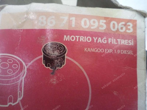 Renault Kangoo Motrio Yağ Filtresi 8671095063 YP (ED110)