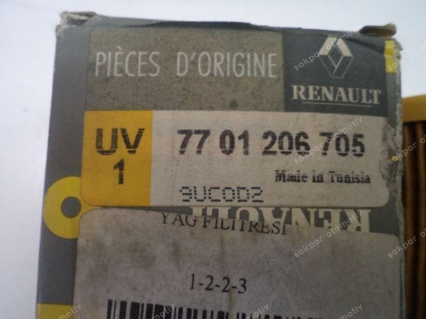 Renault Clio 2 Yağ Filtresi Orjinal 7701206705 YP (ED110)