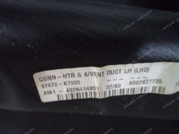 Hyundai İ10 Torpido Göğüs Yolcu Airbag Orj 97470-K7000 CP (BD130)