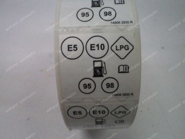 Dacia Duster Sandero Yakıt Bilgi Etiketi (10 lu)148062830R YP (IC120)