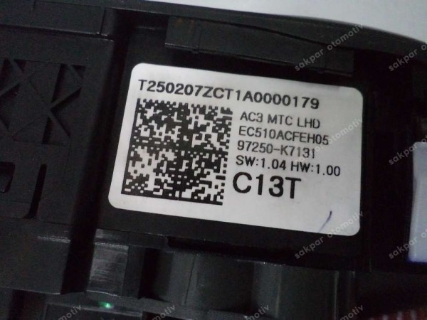 Hyundai İ10 Kalorifer Klima Kontrol Paneli Orj 97250-K7131 YP (AF125)