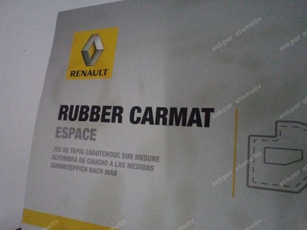 Renault Espace 5 Kauçuk Paspas Takımı Orjinal 8201618020 YP (5A)