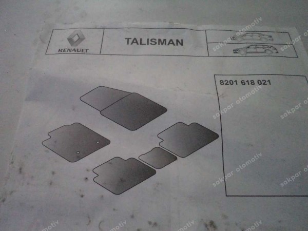 Renault Talisman Kauçuk Paspas Takımı Orjinal 8201618021 (5 Parça) YP (HA120)