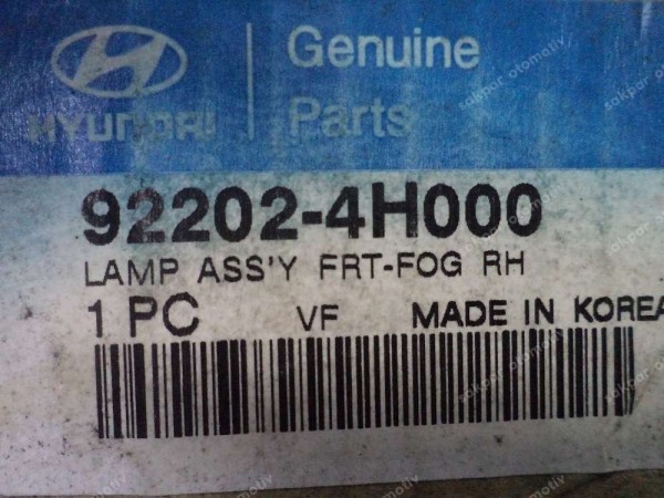 Hyundai H1 Sağ Sis Farı Orjinal 92202-4H000 YP (GB110)