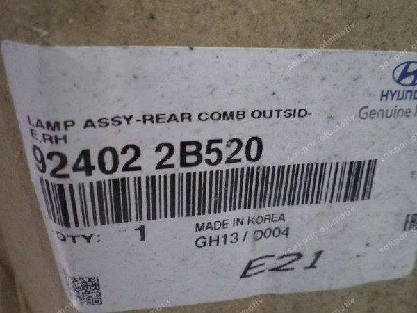 Hyundai Santa Fe Sağ Dış Stop Orjinal 92402-2B520 YP (BE120)