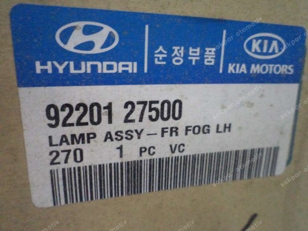 Hyundai Coupe Sol Sis Farı (96-00) Orjinal 92201-27500 YP (BE121)