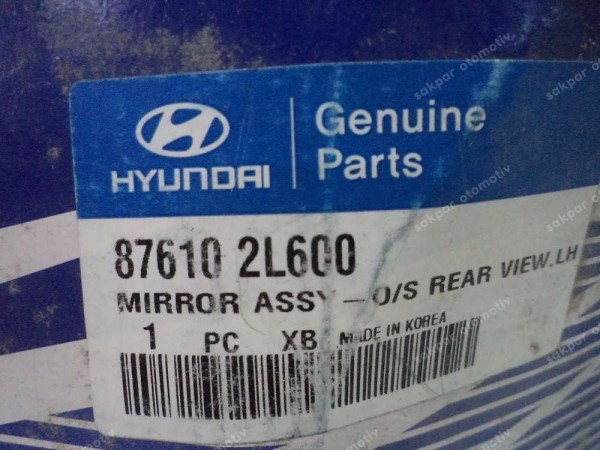 Hyundai İ30 Sol Ayna Elekrikli Isıtmalı Orjinal 87610-2L600 YP (EC130)