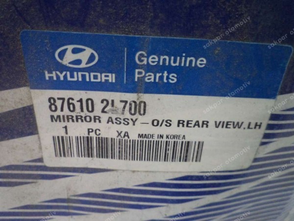 Hyundai İ30 Sol Ayna Katlanır Sinyalli 87610-2L700 YP (EC130)