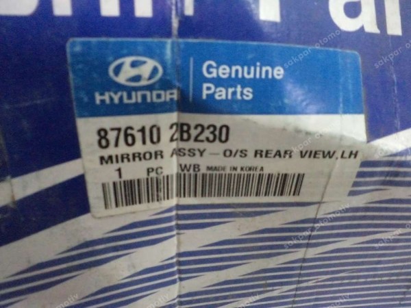 Hyundai Santa Fe Sol Ayna Orjinal 87610-2B230 YP (EC130)