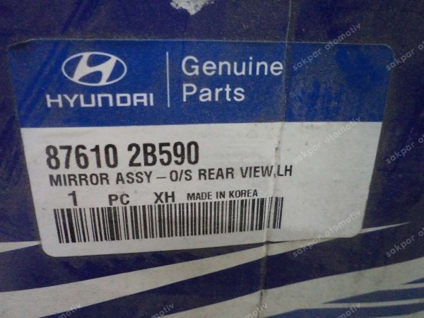 Hyundai Santa Fe Sol Ayna Orjinal 87610-2B230 YP (EC130)