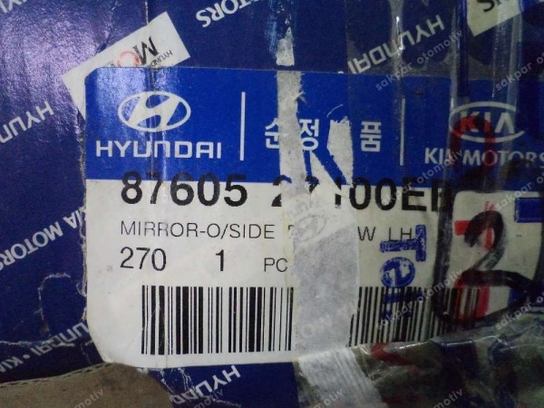 Hyundai Coupe Sol Ayna Orjinal 87605-27100 YP (EC130)