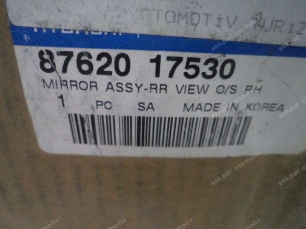Hyundai Matrix Sağ Ayna (RHD) Orjinal 87620-17530 YP (EC130)