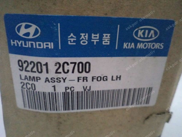 Hyundai Coupe Sol Sis Farı Orjinal 92201-2C700 YP (AA120)