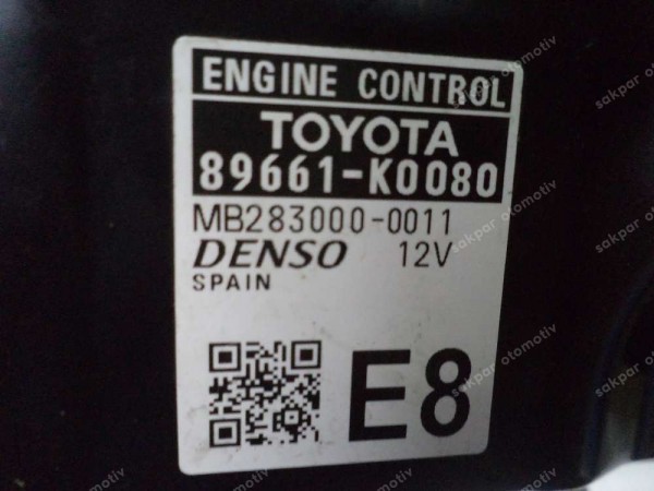Toyota Yaris Motor Beyni Orjinal 89661-K0080 YP SP (DE122)