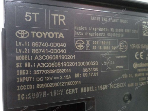 Toyota Yaris-Yaris Cross Acil Durum Beyni Modülü 86740-0D040 86741-0D040 YP SP (DC1210)