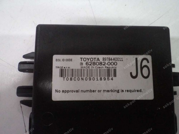 Toyota Yaris İmmobilizer Ecu Elektronik Beyin Modül 89784-K0011 SP YP (DC1210)